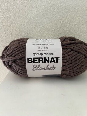 Bernat Blanket Yarn - Taupe Brown Plush Polyester